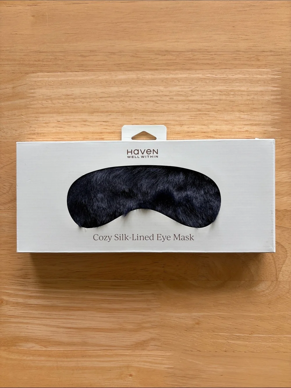 😴 Haven Well Within Cozy Silk-Lined Faux Fur Eye Mask. New!